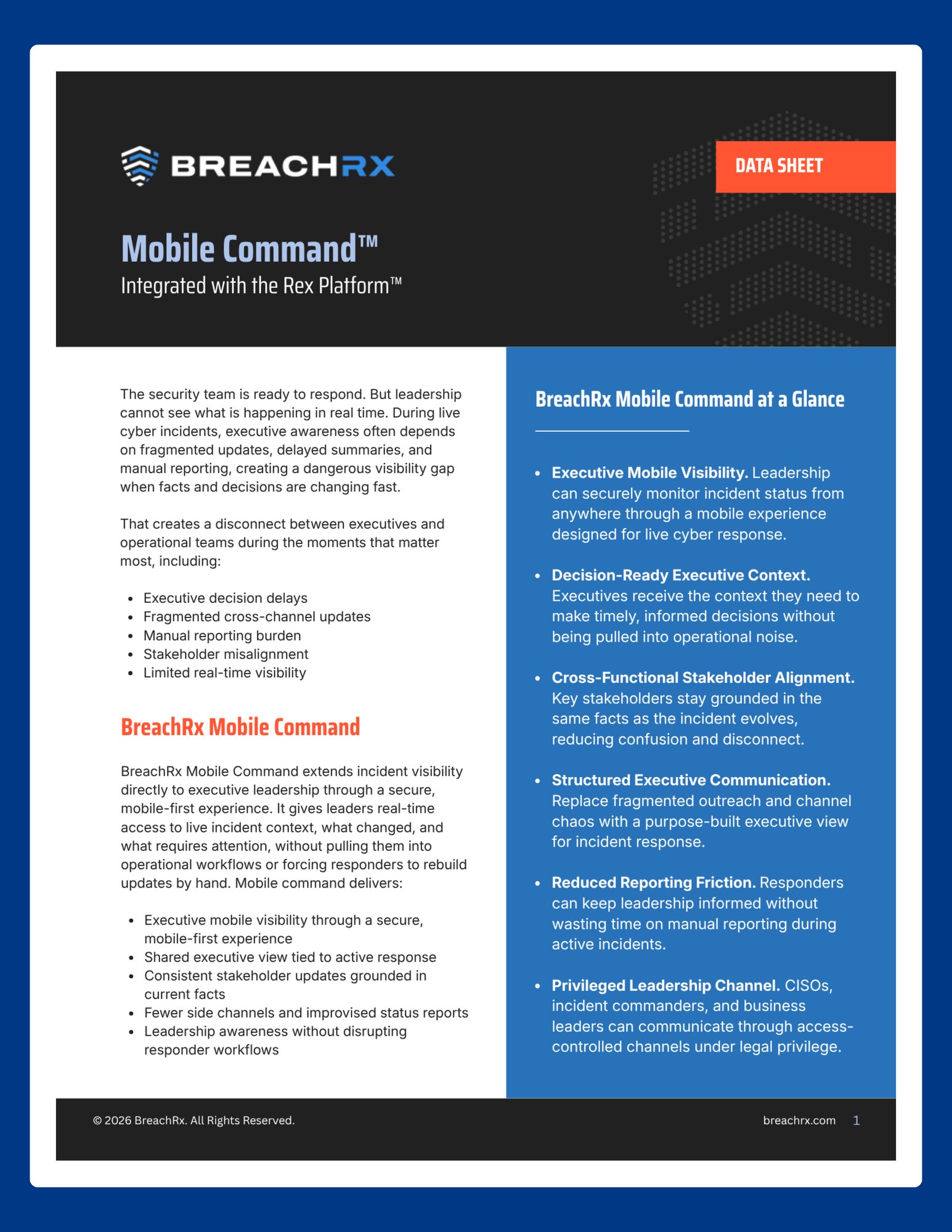 BreachRx Mobile Command Datasheet Thumbnail